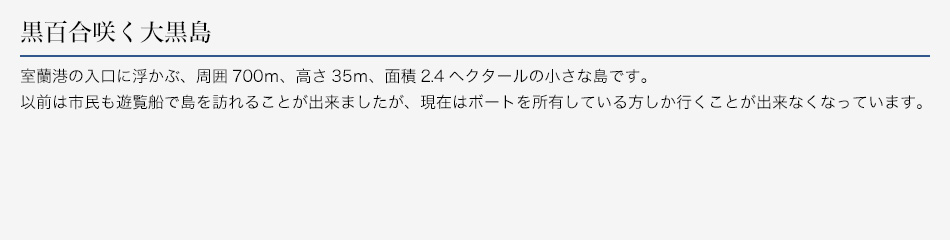 黒百合咲く大黒島