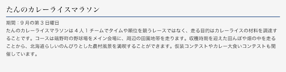 たんのカレーライスマラソン