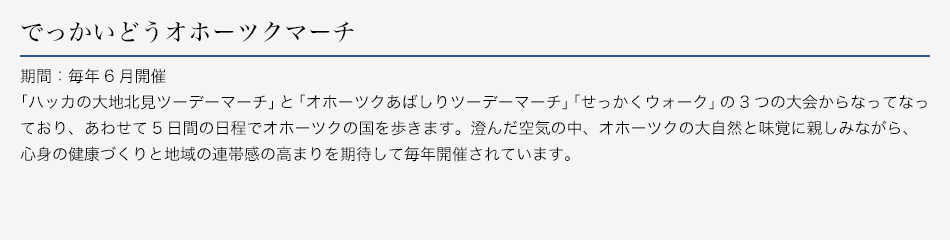 でっかいどうオホーツクマーチ