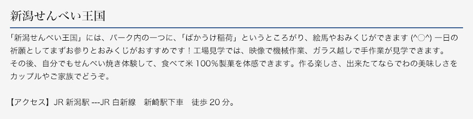 新潟せんべい王国