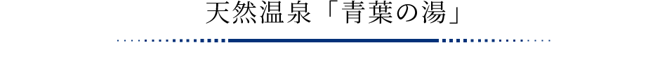 天然温泉「青葉の湯」