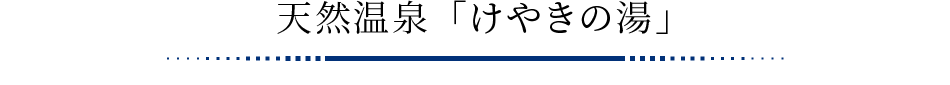 天然温泉「けやきの湯」