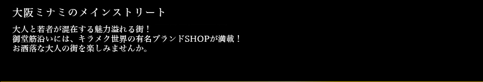 大阪ミナミのメインストリート