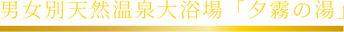 男女別天然温泉大浴場「夕霧の湯」（2F）