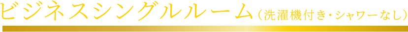 ビジネスシングルルーム(洗濯機付き・シャワーなし)
