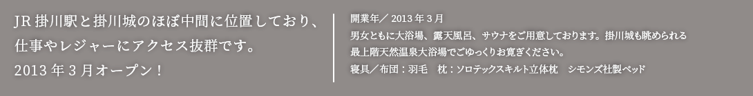 博多駅からは徒歩10分。観光・遊びにも最適な立地となっております。2007年5月オープン!