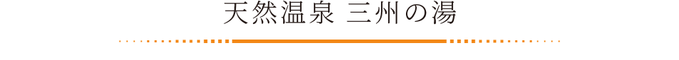 天然温泉 三州の湯